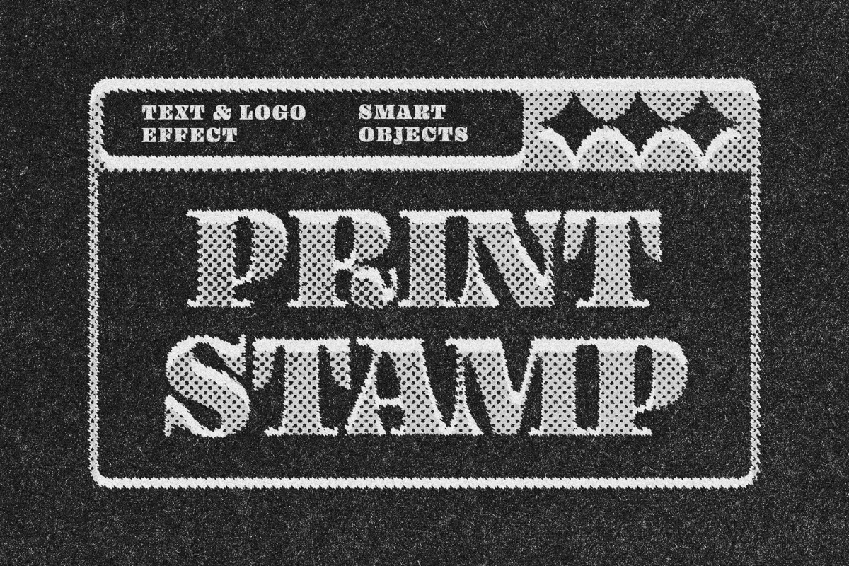 Print Stamp Text Effect