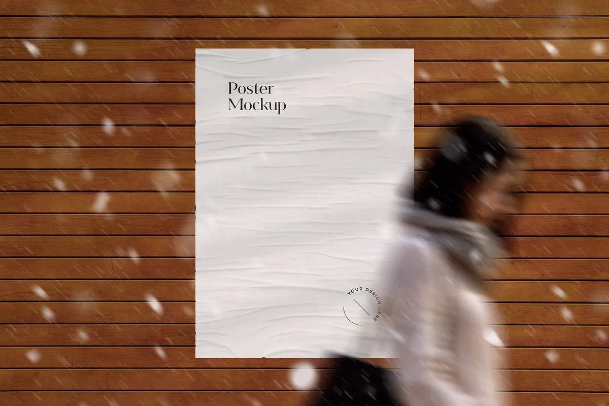 Glued Poster Mockups Collection
