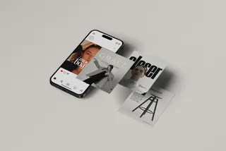 Isometric Instagram Mockup Scene