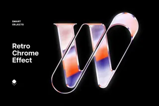 Retro Chrome Logo Effect