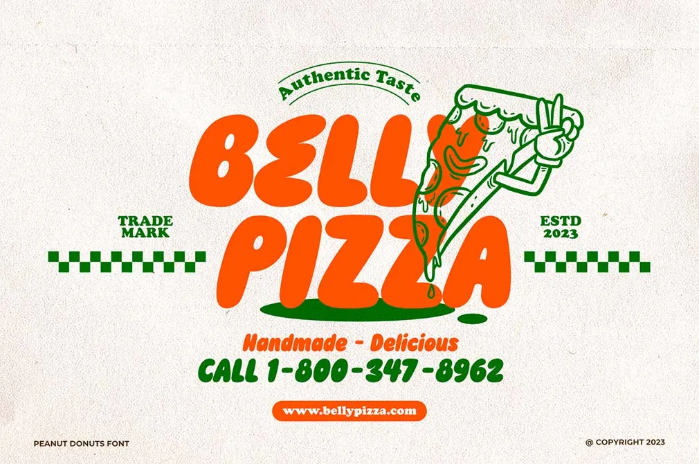 Peanut Donuts — Retro Bubble Font