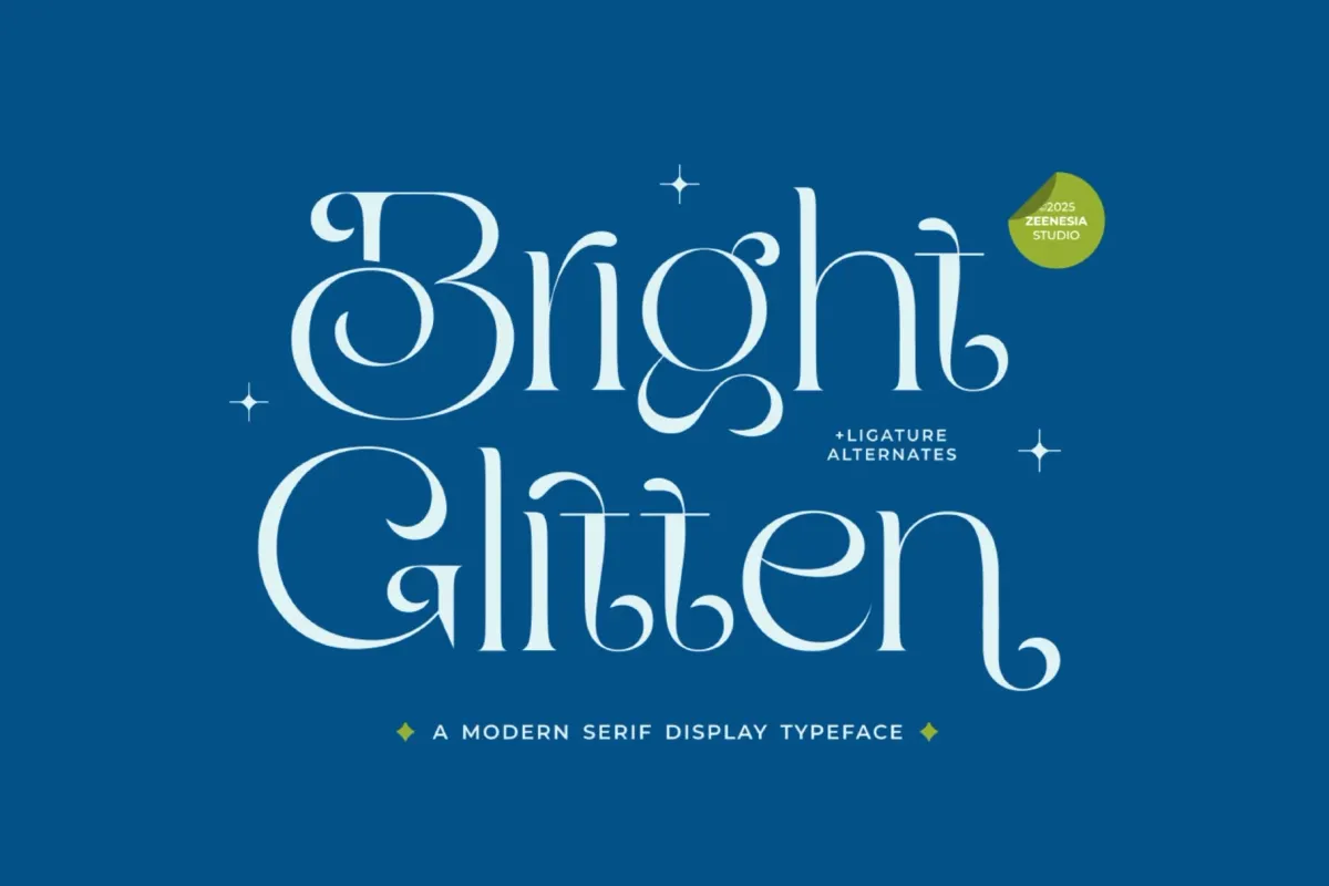 Bright Glitten - Elegant Modern Serif Display Font