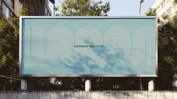 Rectangular Urban Banner Mockup