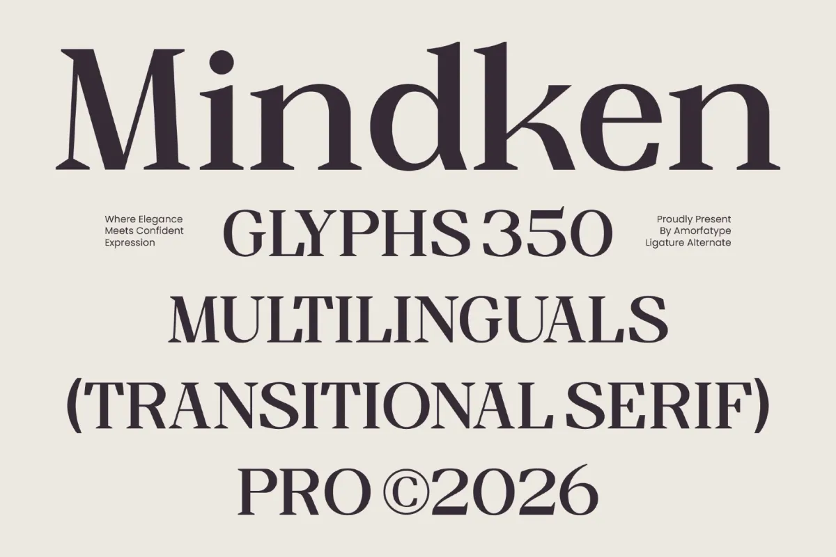 Mindken - Elegant Serif Display Font