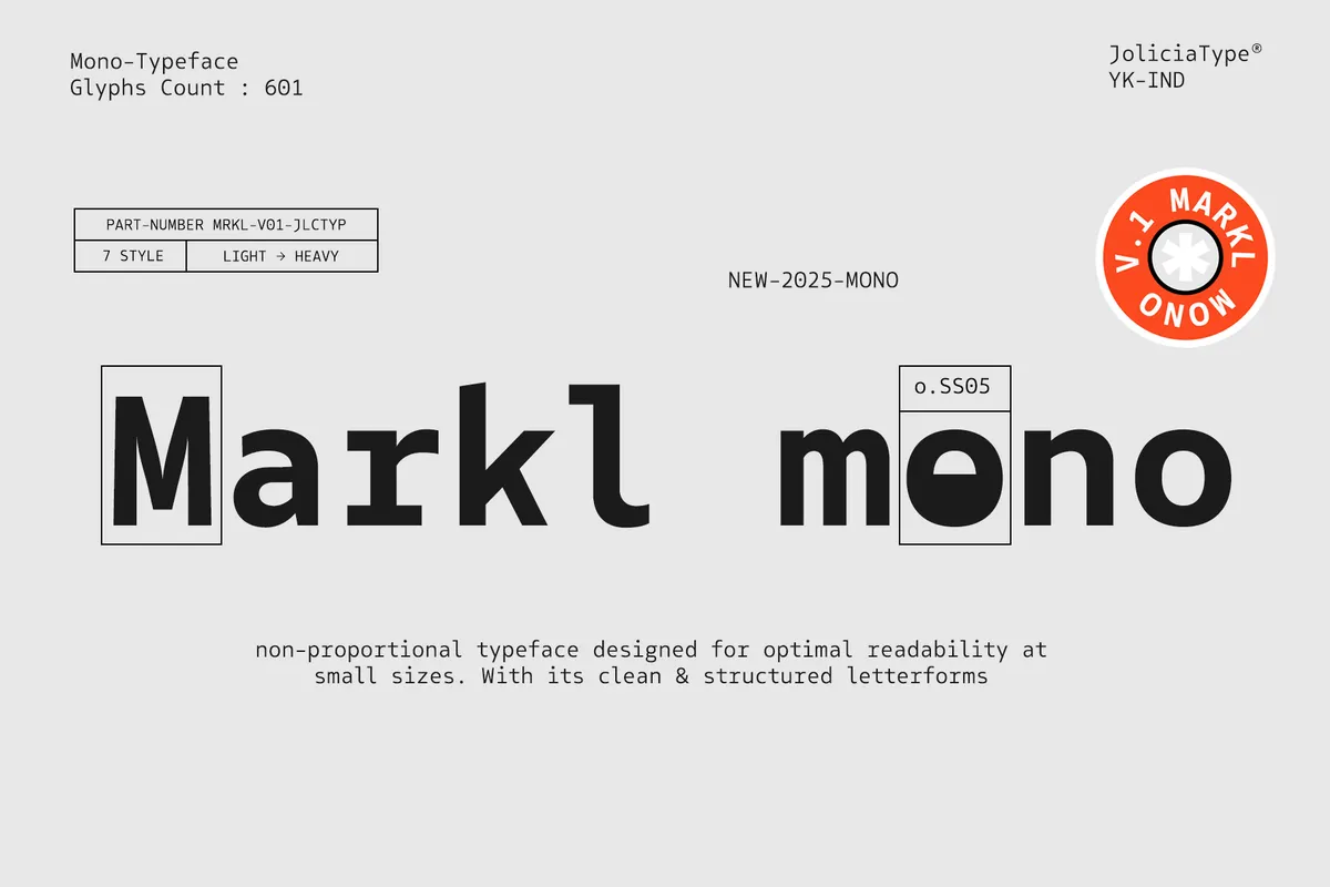 Markl Mono - Typewriter Style Sans Font