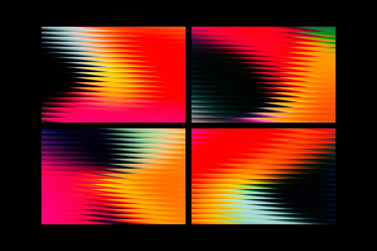 Vibrant Fluted Glass Textures