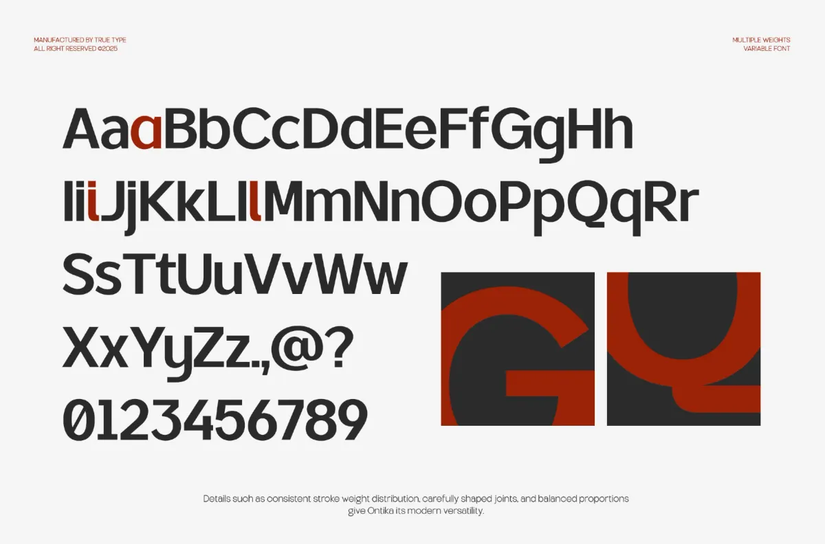 TRT Ontika - Variable Sans Serif Font