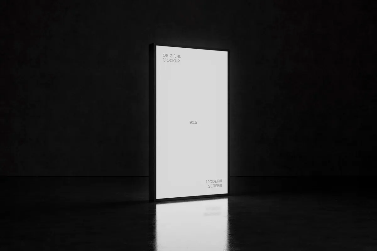 Vertical 9:16 Screen Mockup