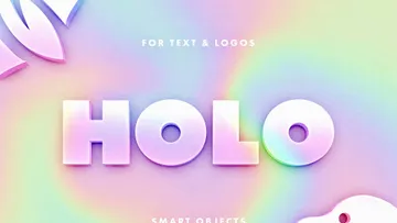 Holographic Text Effect