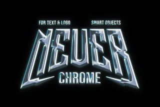 Chrome Text & Logo Effect