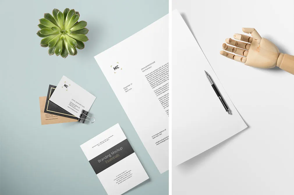 Scandi Stationery Mockup Scene
