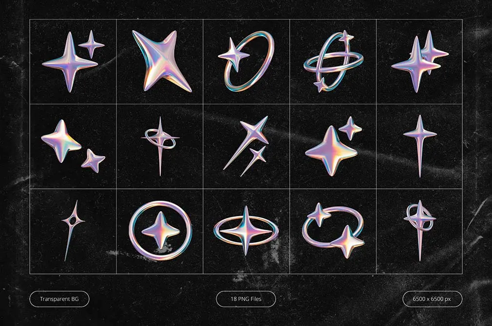 Y2K Sparkle Elements