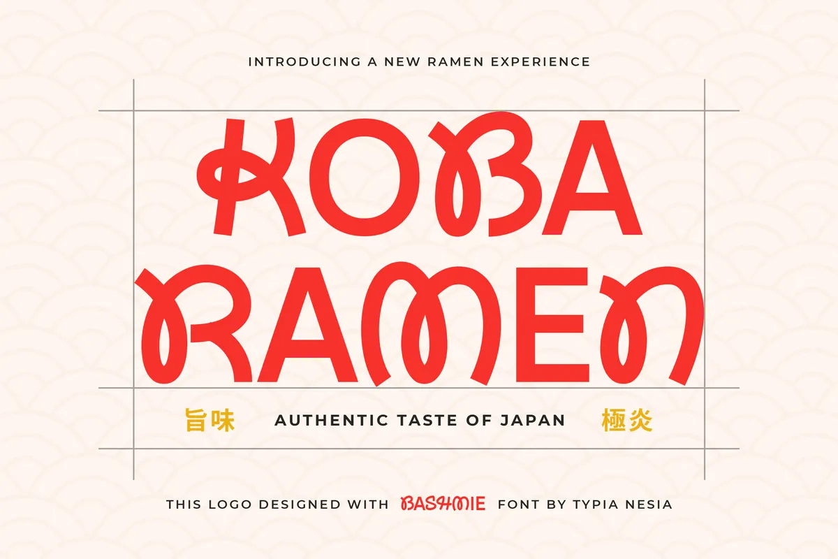 Bashmie - Noodle Loop Display Font