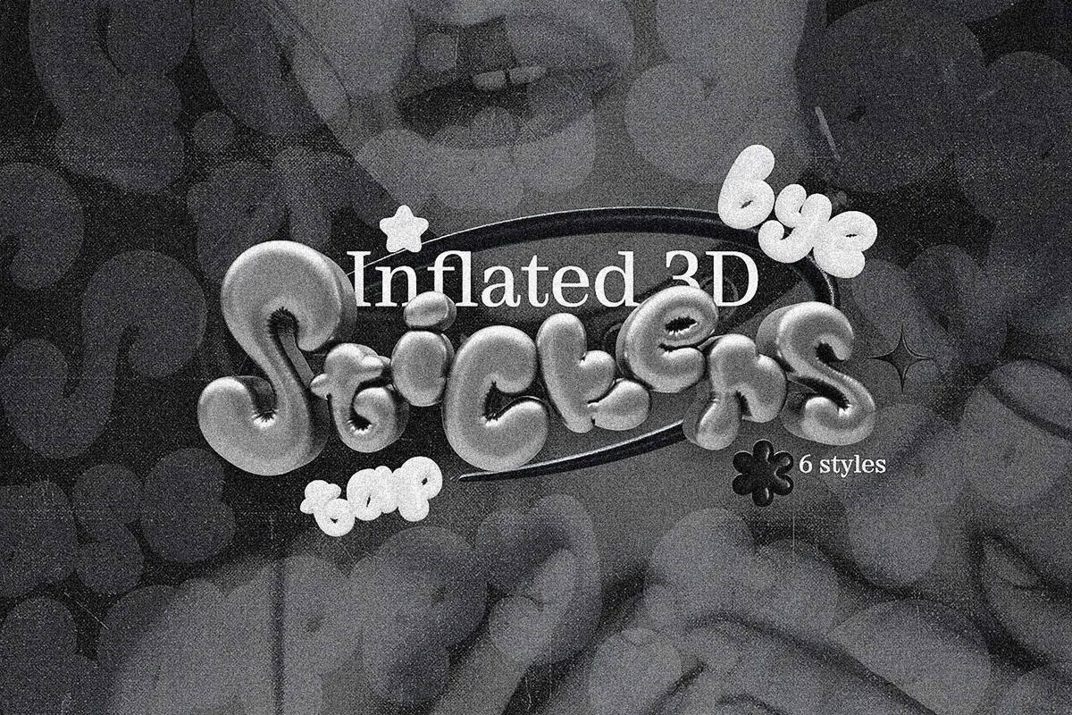 Inflated 3D Stickers