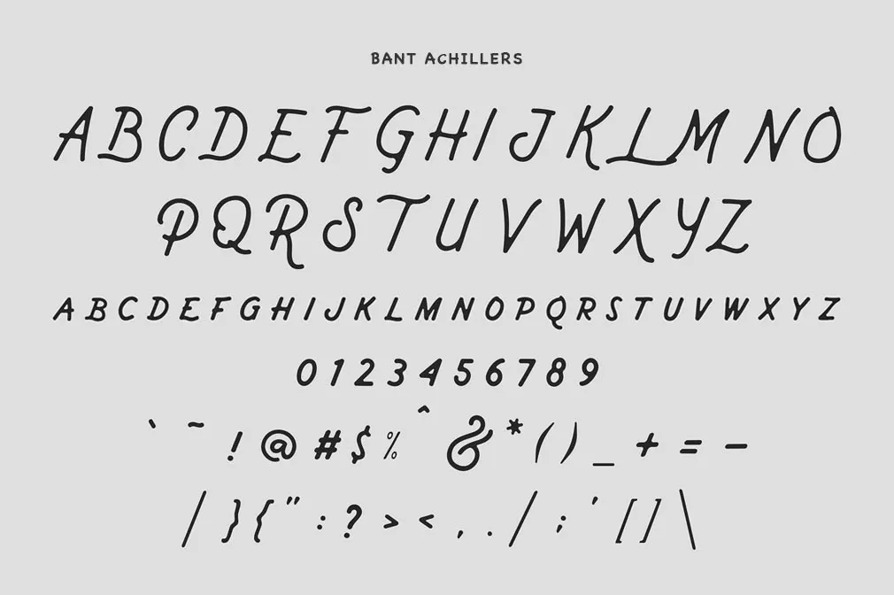 Bant Achillers Script Typeface