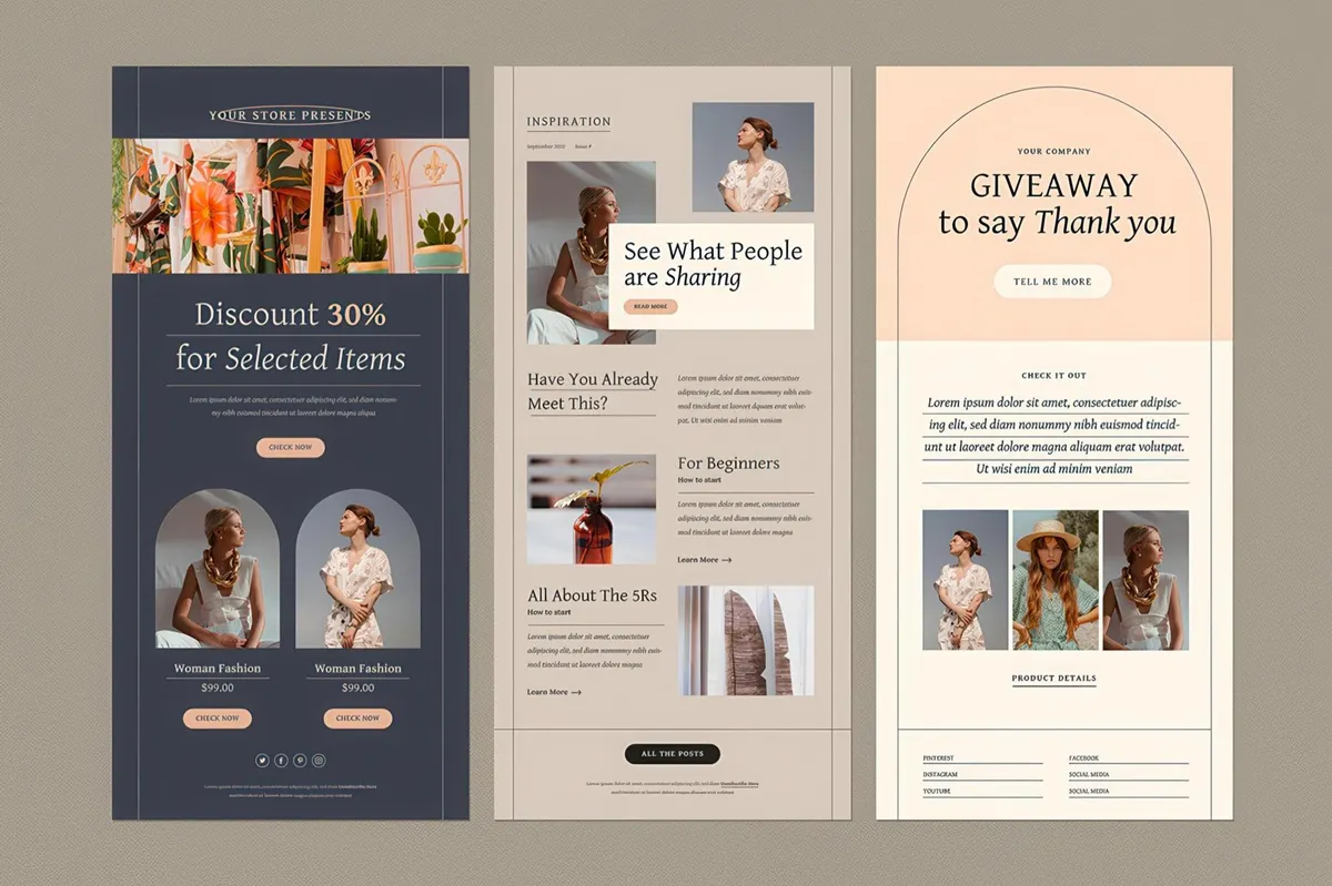 Keyla — 10 Minimalist Newsletter Templates
