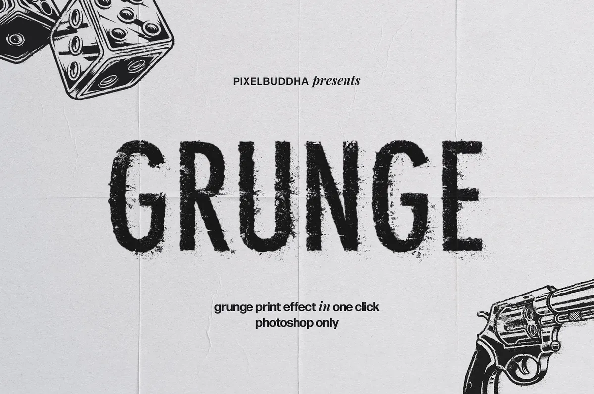 Grunge Print Photoshop Effect