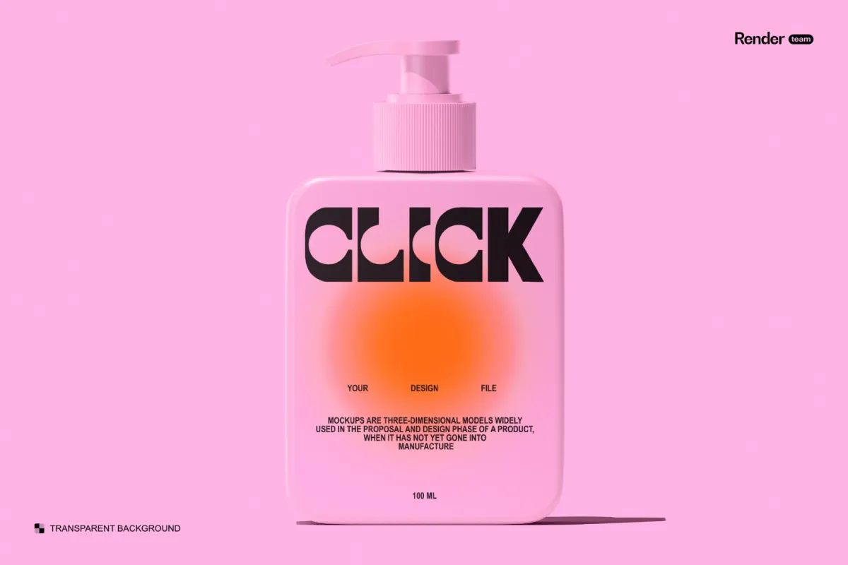 Pump Bottle Mockup Set with AR
