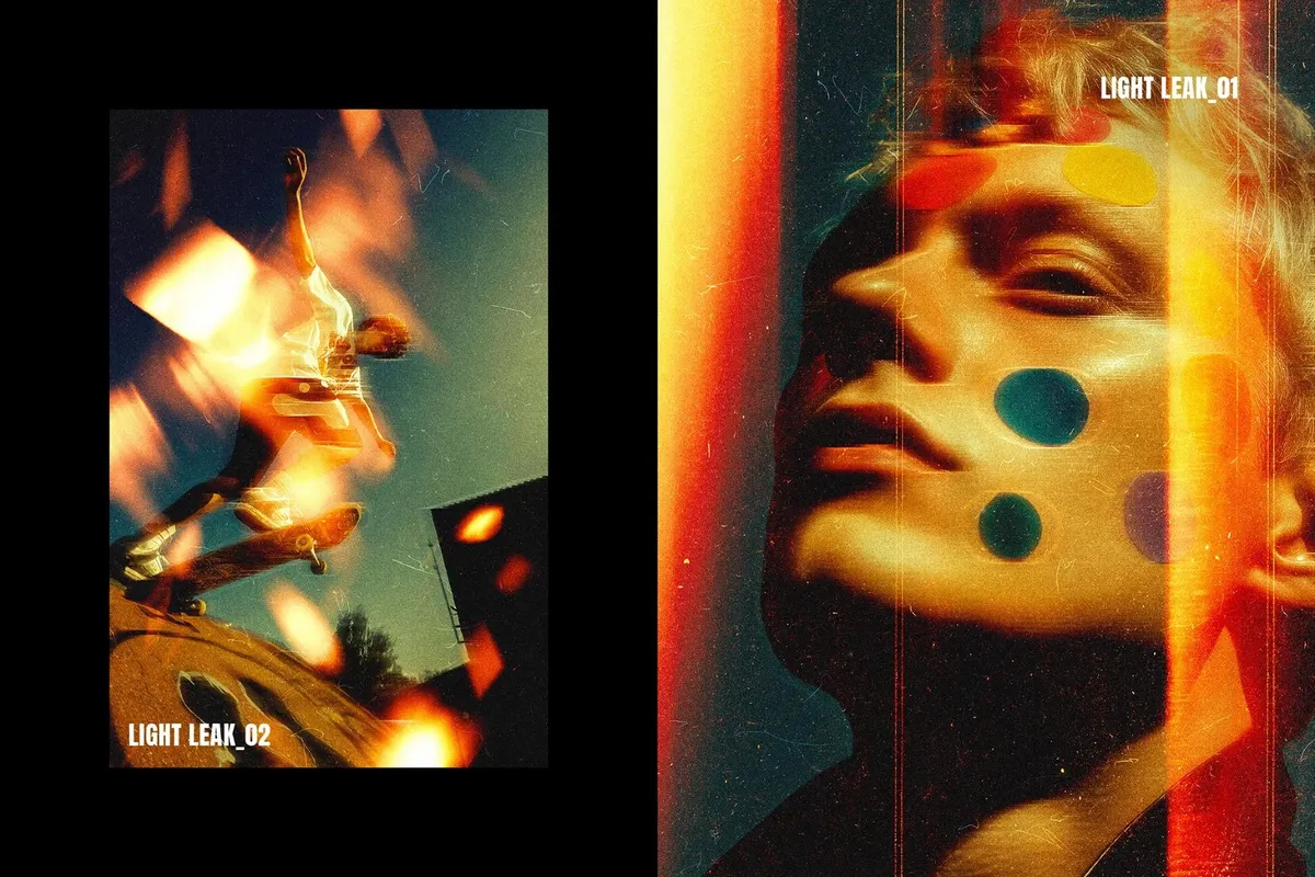 Analogue Light Leak Photo Effect