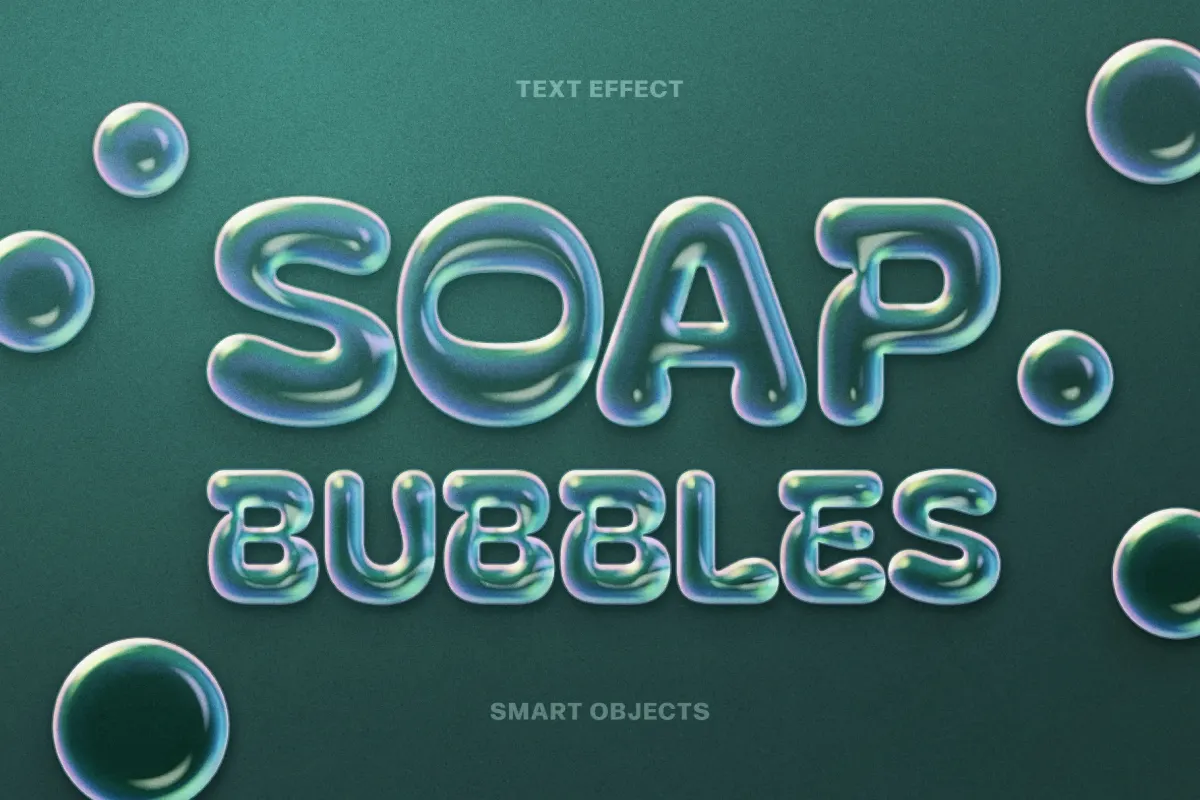 Soap Bubbles Text Effect