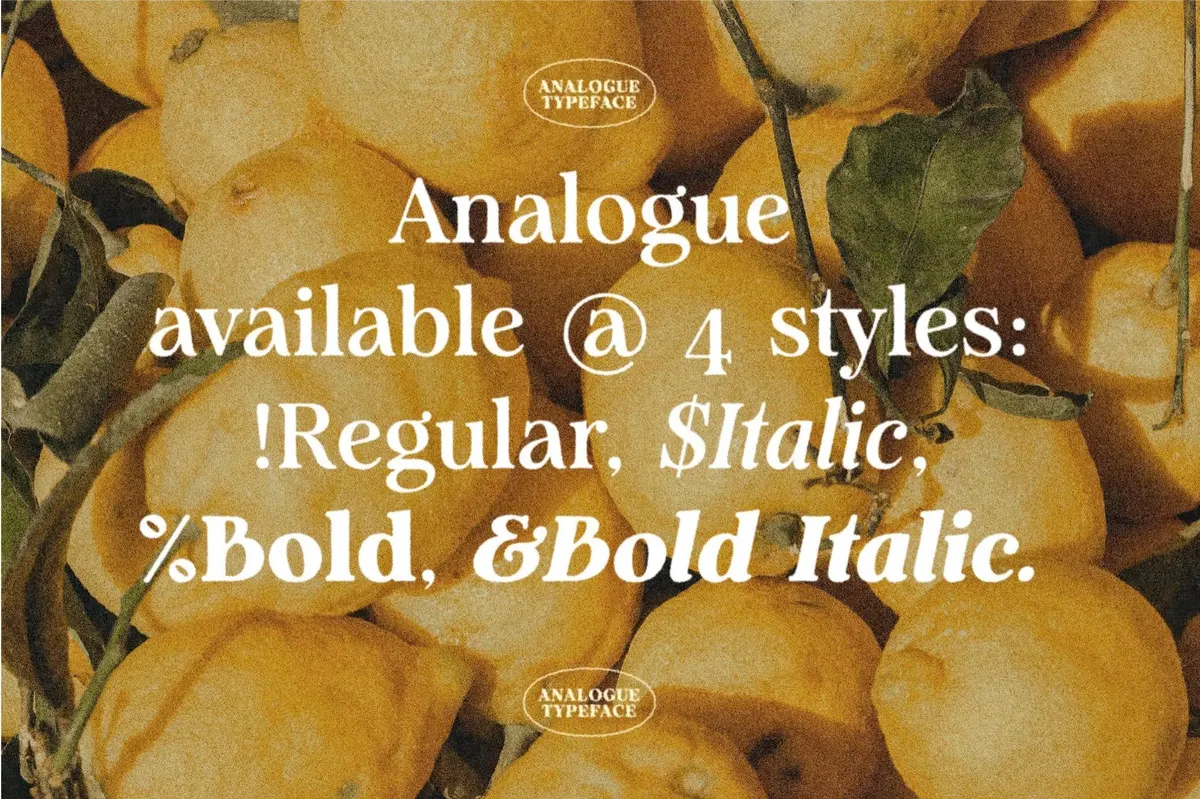 Analogue — Humanist Retro Serif