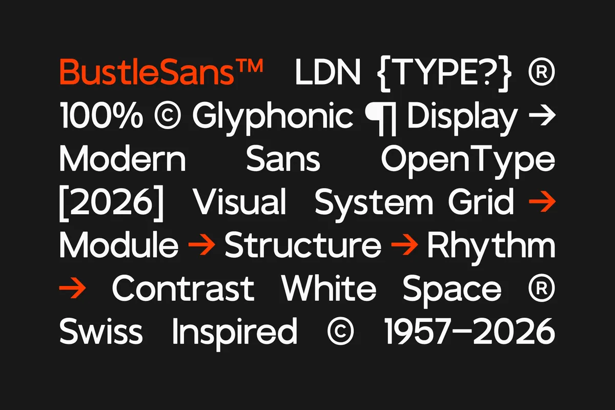 GC Bustle Sans - Modern Variable Sans Font