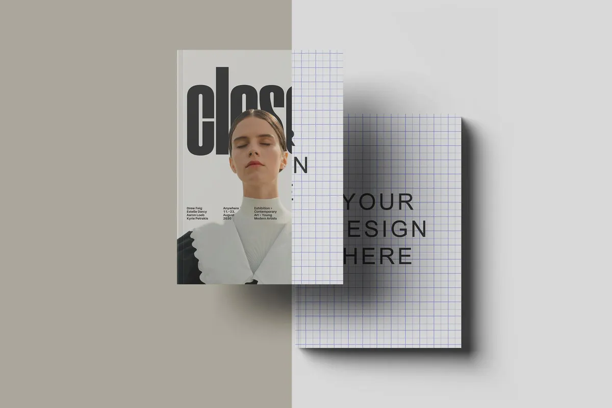 Floating Books Mockup Scene