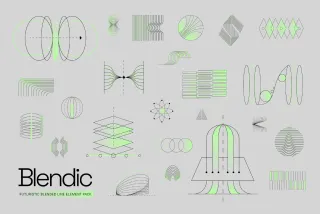 Blendic - Futuristic Line Element Pack