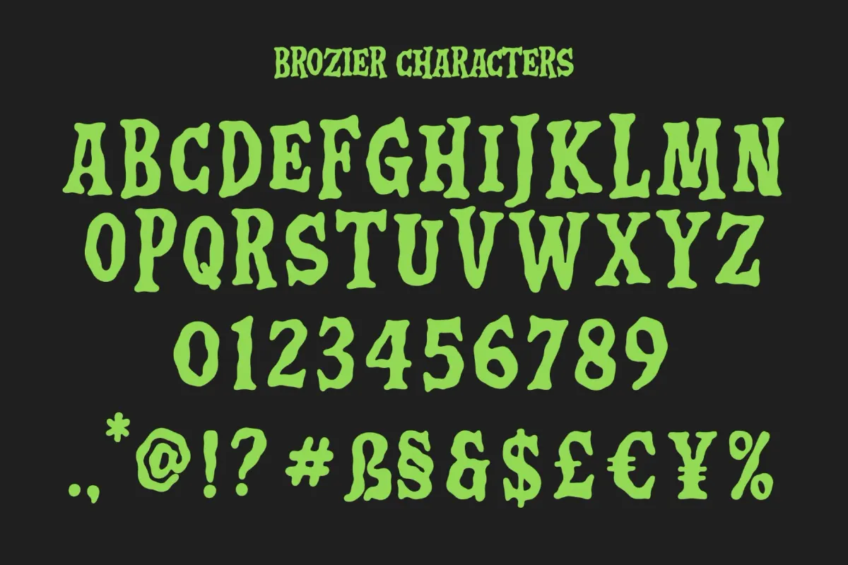 Brozier a Wavy Display Font