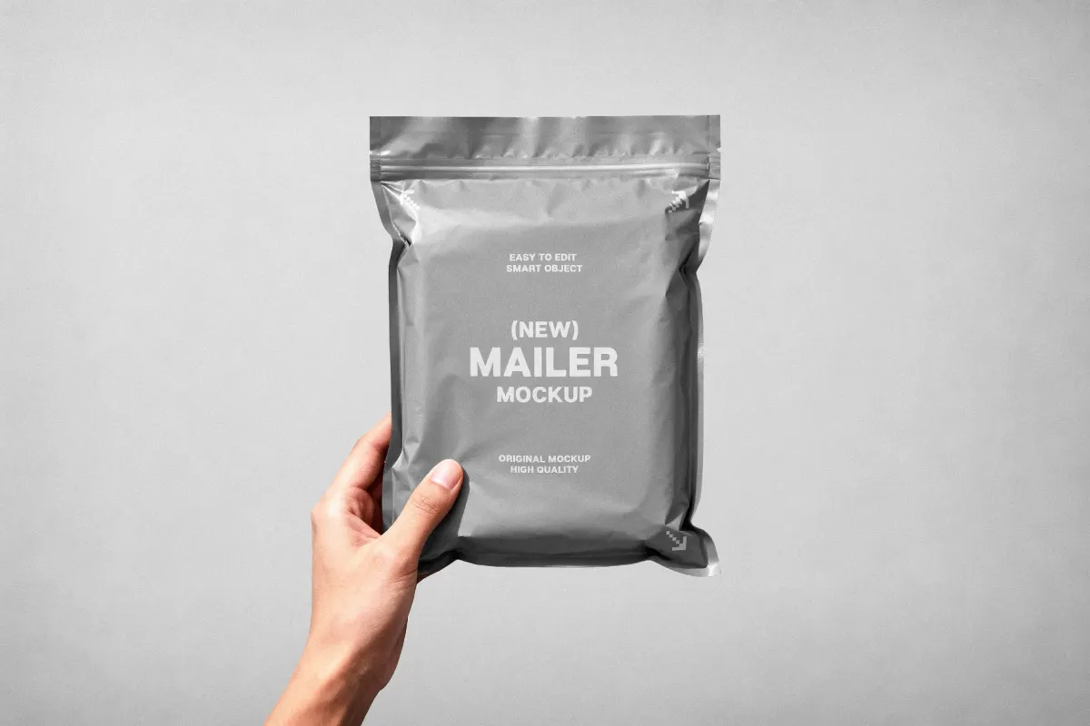 Handheld Packaging Mailer Mockup