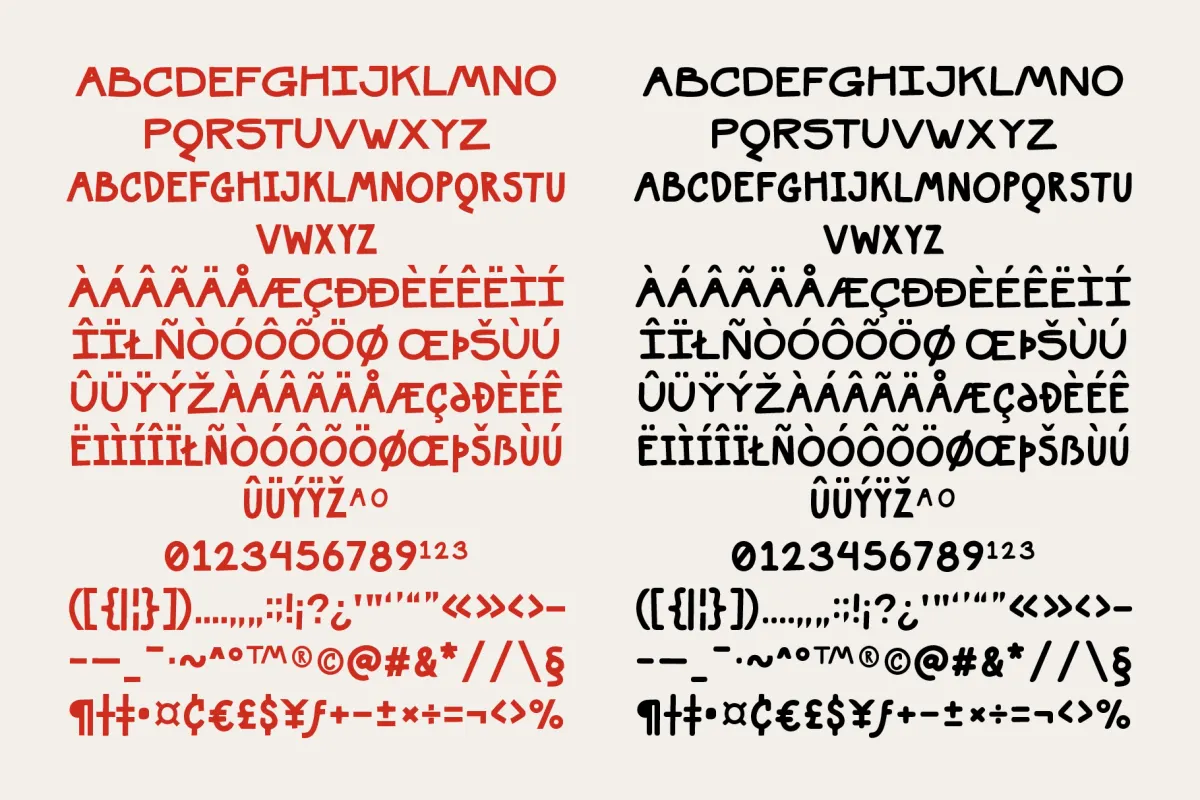SFC Ham & Pasta - Hand Drawn Food Font