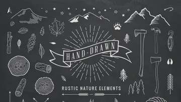 Hand-Drawn Rustic Elements