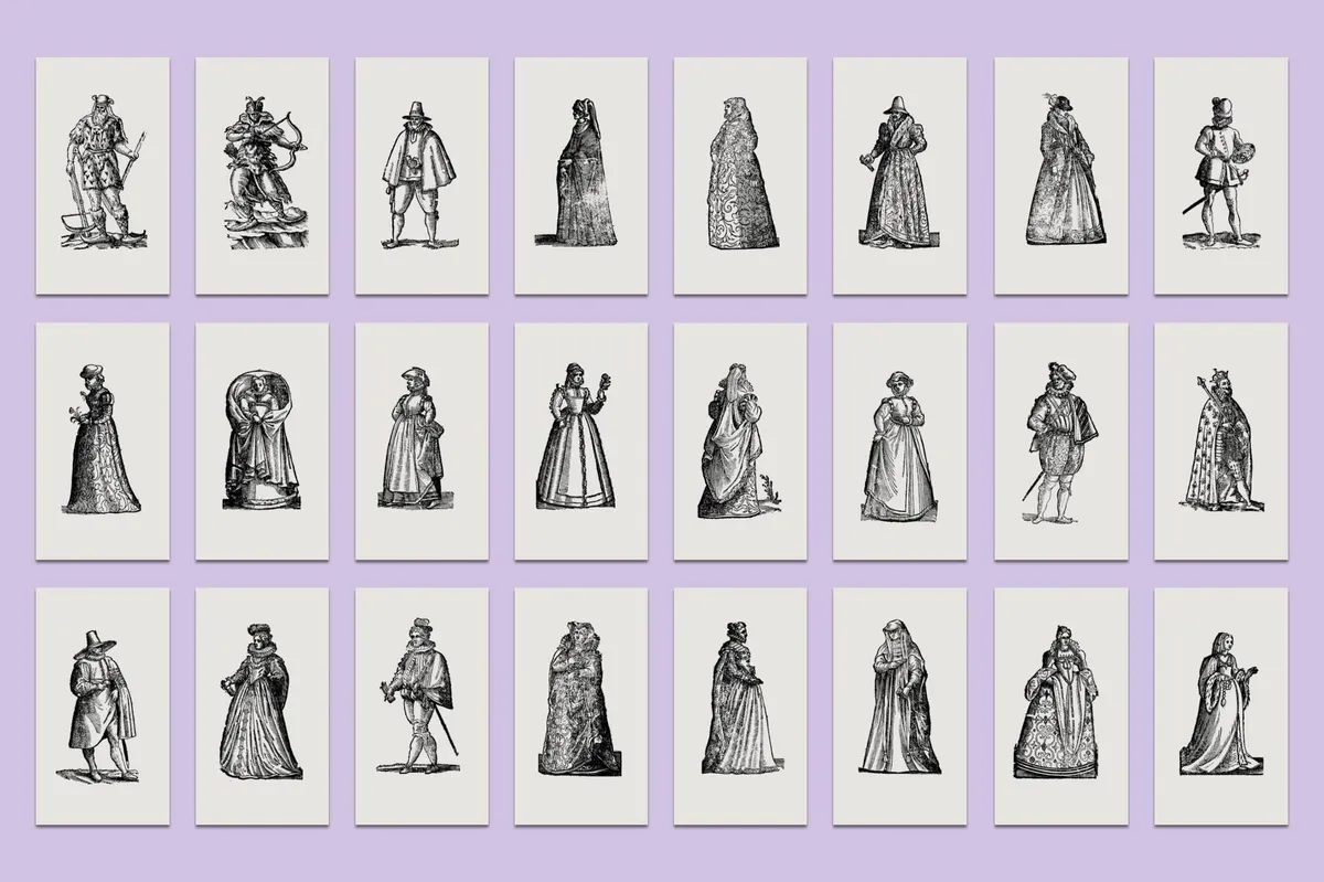History of Fashion - Vector Illustrations