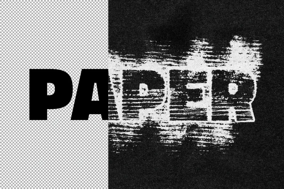 Smudged Print Text Effect