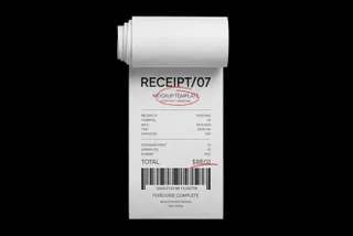 Rolled Receipt Mockup