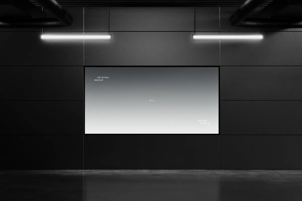 Modern 2:1 LED Screen Mockup