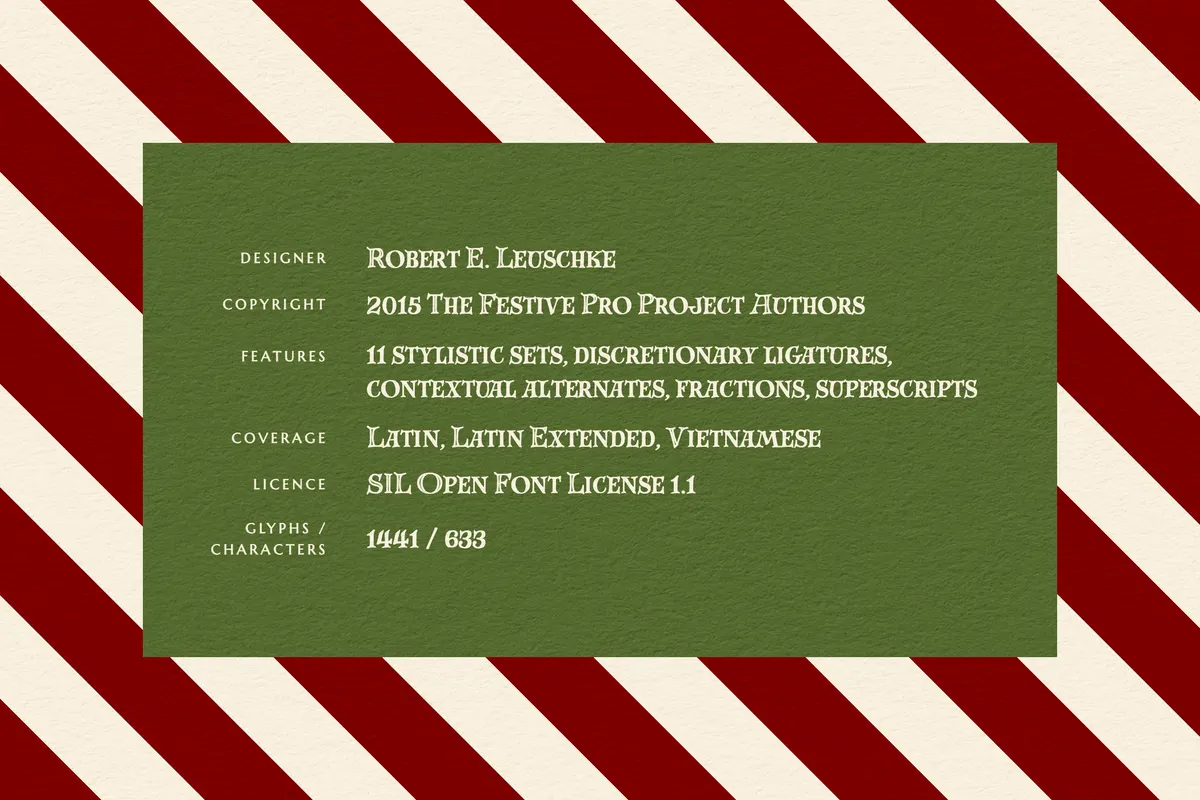 Festive — Free Script Font with Ornaments