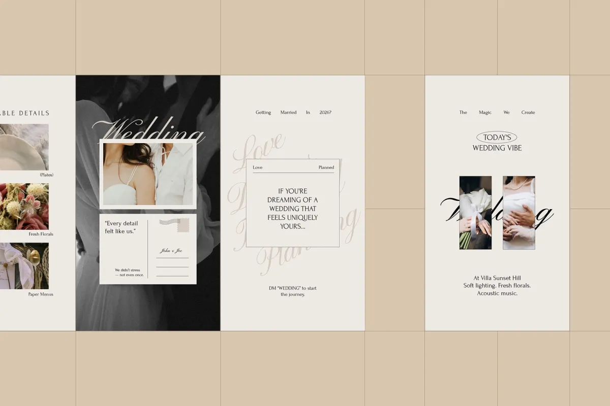 Wedding Organizer Instagram Pack - Canva Template