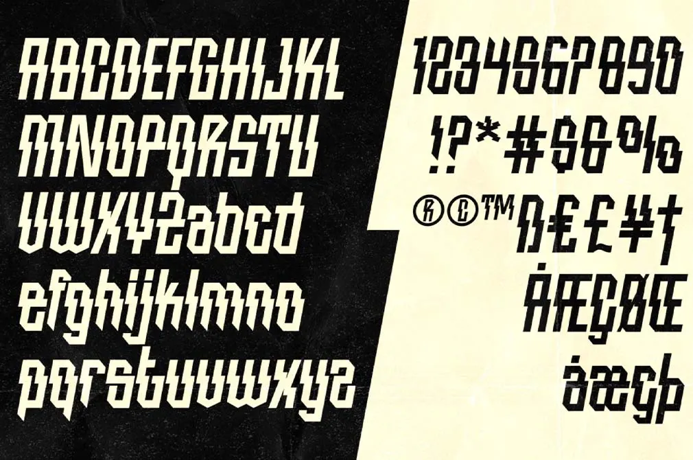 Iron Thunder Display Font