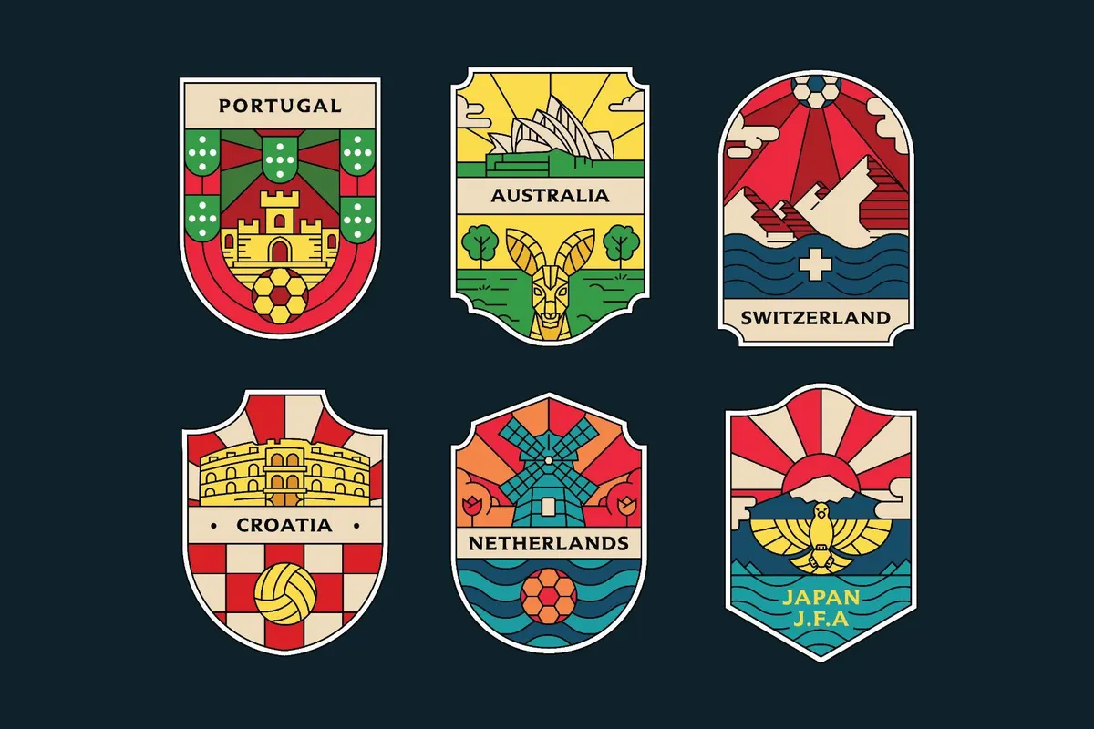 World Cup Team Badges Collection
