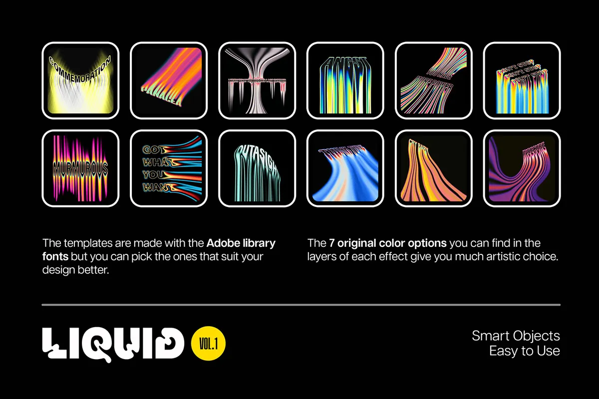 Liquid Text Effects Vol.1