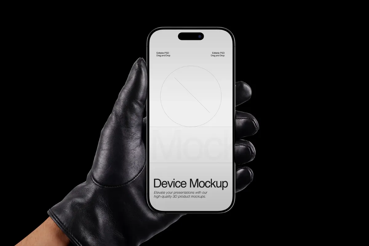 Hand Holding Device Mockup Set