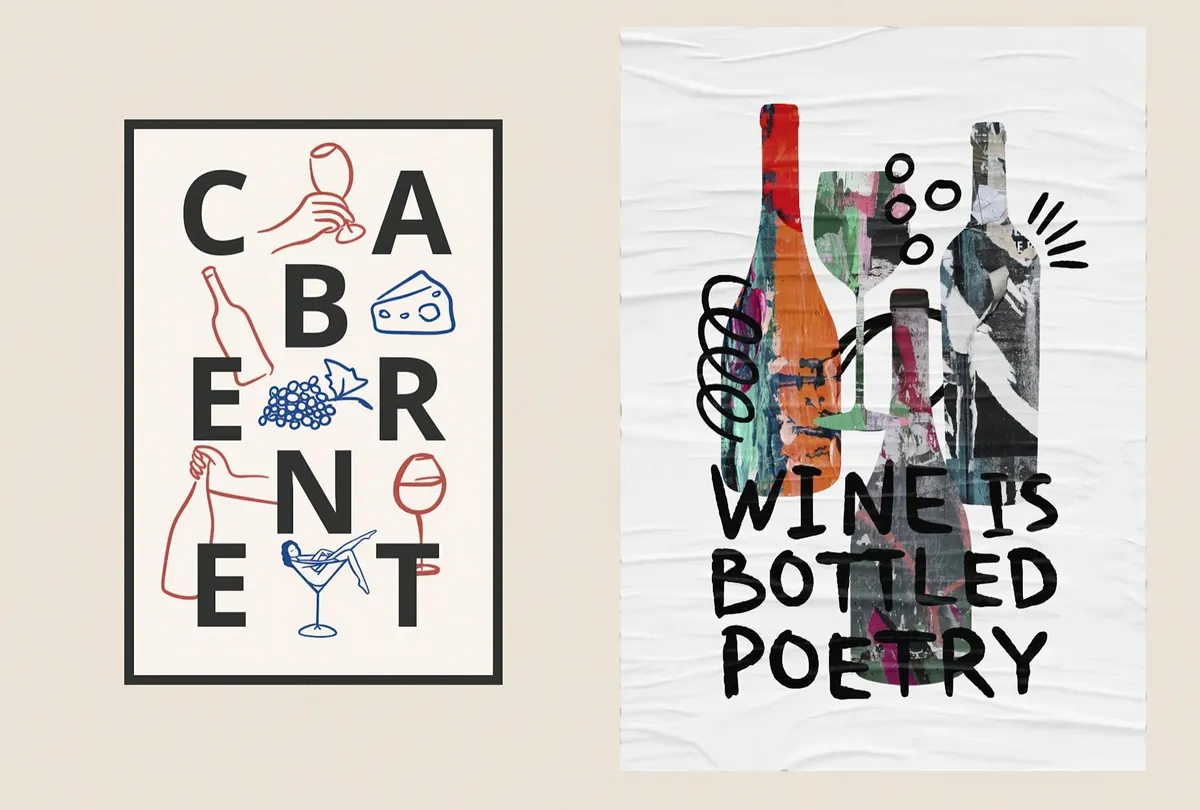 Winetastic. Collage & Illustrations