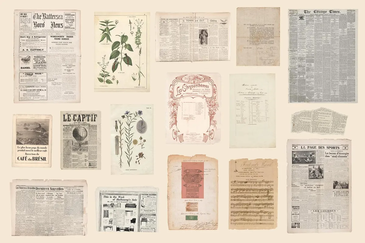 Vintage Paper Ephemera Textures