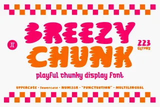 Breezy Chunk - Playful Chunky Display Font