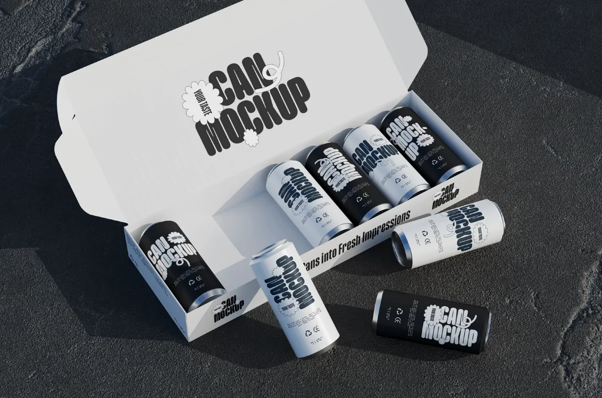 Beverage Can Packaging Mockup