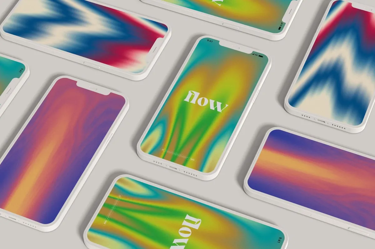 Flowy Gradient Texture Backgrounds