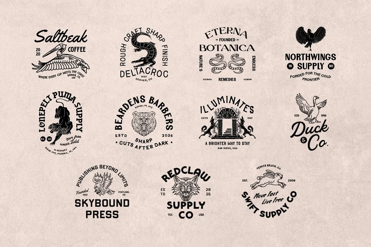 Vintage Logo and Badge Collection