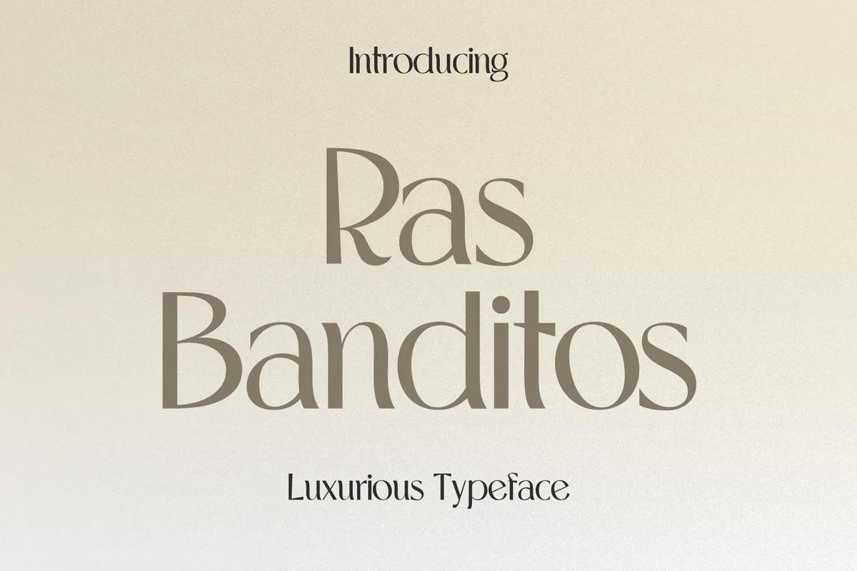 Ras Banditos - Luxury Typeface