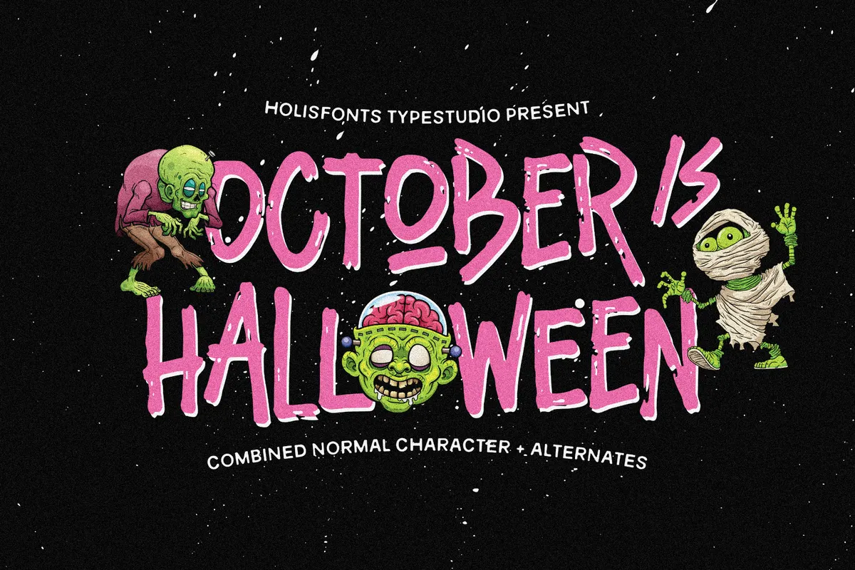 Morience - Spooky Layered Brush Font